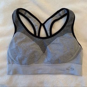 Champion racerback sports bra grey black bralette